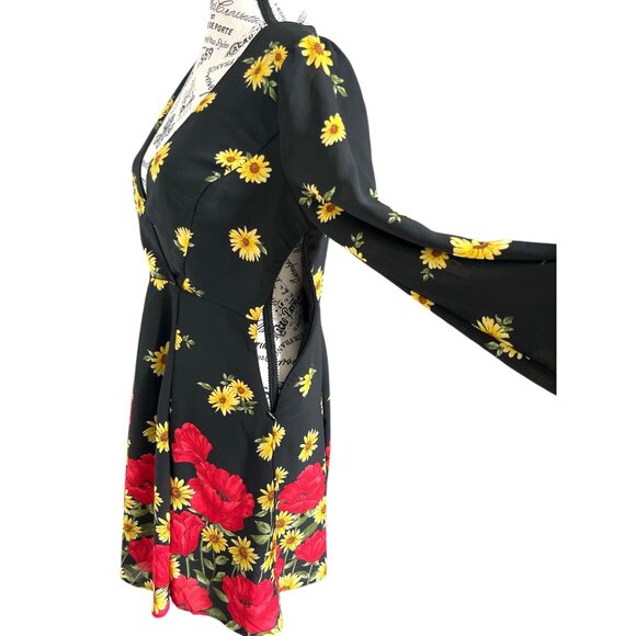 Forever 21 Floral Knee-Length Dress Women’s Casual Spring/Summer Dress Size Medi - Picture 7 of 11